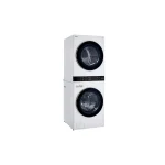 LG 4.5 Cu. Ft. Washer, 7.4 Cu. Ft. Dryer White Stack Laundry-WKE100HWA - Image 2