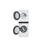 LG 4.5 Cu. Ft. Washer, 7.4 Cu. Ft. Dryer White Stack Laundry-WKE100HWA - Image 4