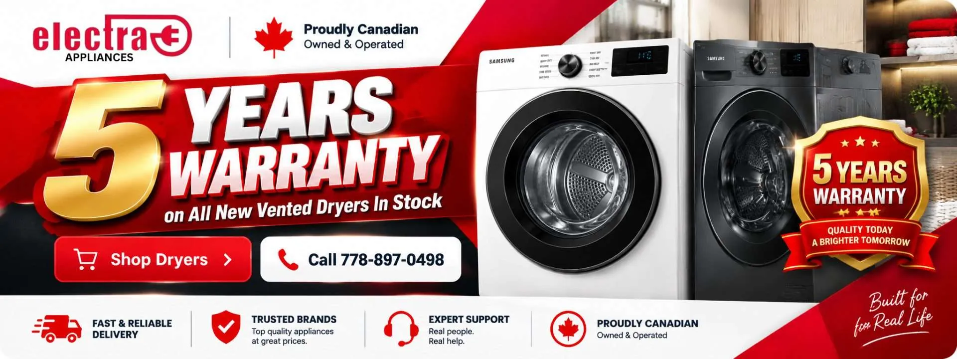 5 Years Warranty Banner